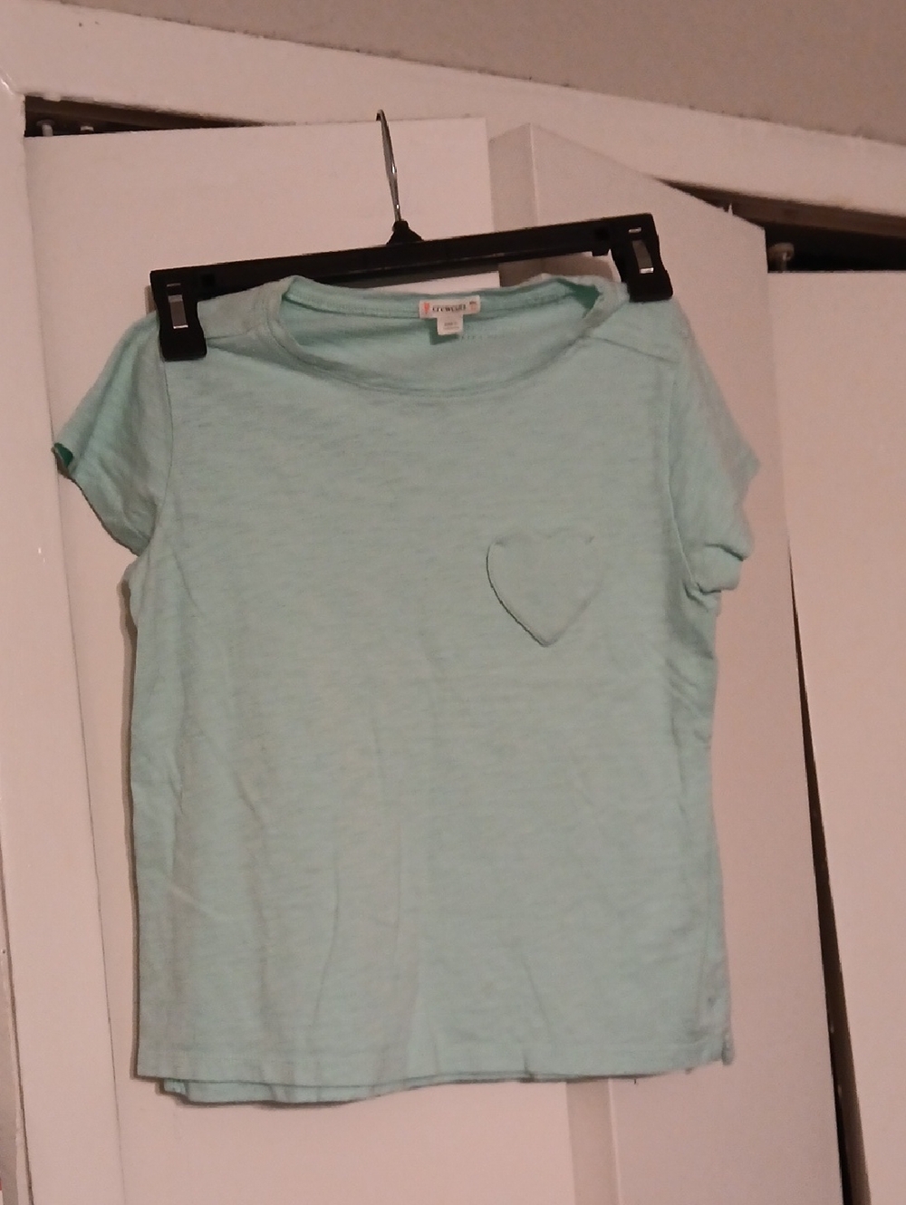 Crewcuts Mint Green Short Sleeve Tee with Heart Pocket